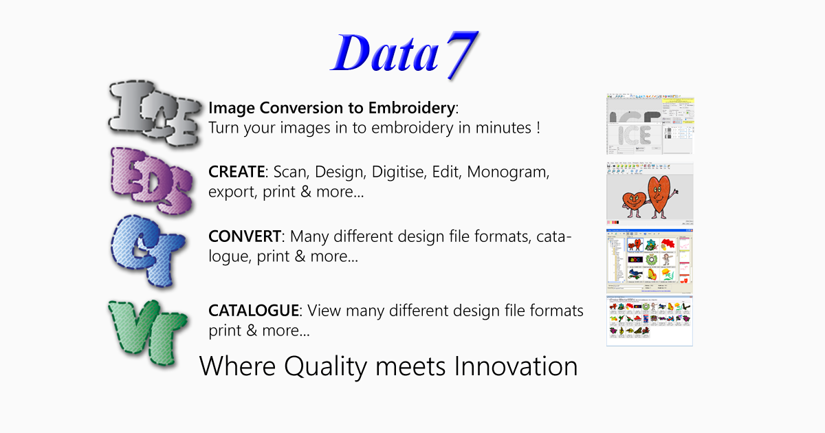 Embroidery Software for Home & Industrial Machines | Data 7